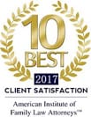 10 Best | 2017 | Client Satisfaction | American Institute Of Family Law Attorneys